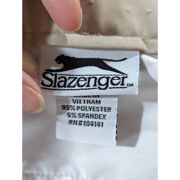 Slazenger Men's Tan Mid-Rise Bermuda Shorts Size 38 - Picture 2 of 4